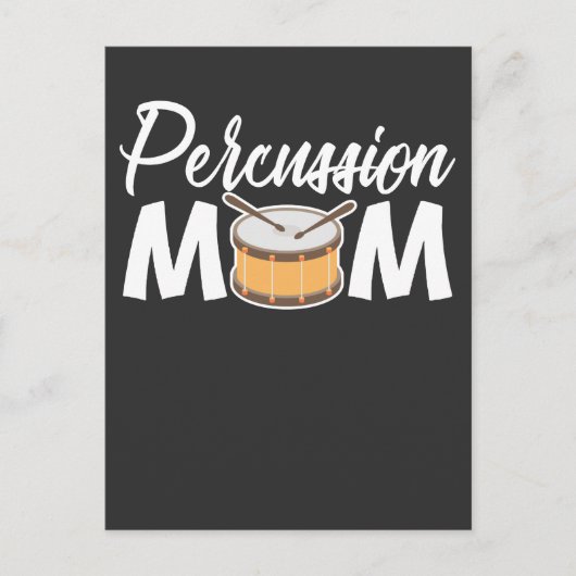 パーカッション母ドラムミュージカル楽器ドラマー ポストカード (正面)