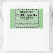 パーカッション許可長方形ステッカー 長方形シール (バッグ)