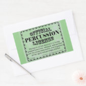 パーカッション許可長方形ステッカー 長方形シール (封筒)