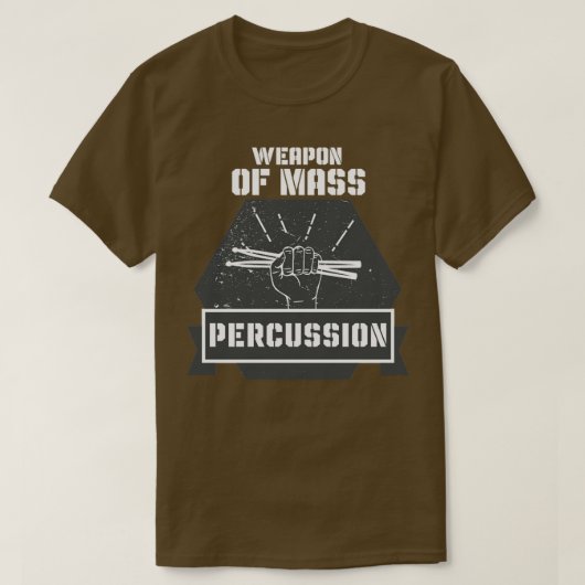 パーカッション・ドラマー Tシャツ (デザイン正面)