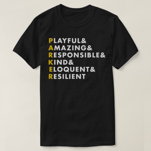 パーカパーソナライズされたー名ギフト Tシャツ (デザイン正面)