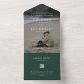 パーカモダンー写真シールと送結婚信 オールインワン招待状 (内側)