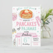 パーカーとパジャマの誕生日パーティー招待状 招待状 (スタンド正面)