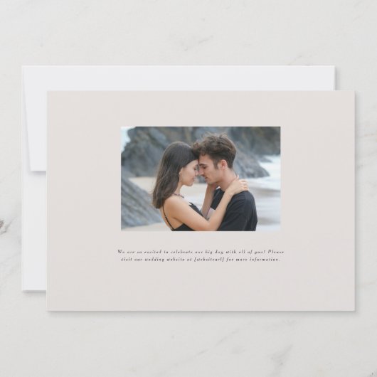 パーカーの風景の写真の結婚式の日付を保存 セーブザデート (裏面)