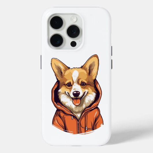 パーカーを着たコーギー Case-Mate iPhoneケース (裏面)