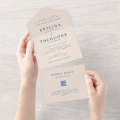 パーカーエレガントシールと送信結婚式招待状 オールインワン招待状 (貼ってはがせる)