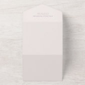 パーカーエレガントシールと送信結婚式招待状 オールインワン招待状 (外側)