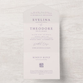 パーカーエレガントシールと送信結婚式招待状 オールインワン招待状