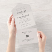 パーカーエレガントシールと送信結婚式招待状 オールインワン招待状 (貼ってはがせる)