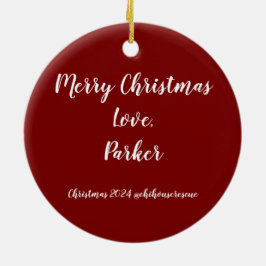 パーカークリスマスオーナメント2024 セラミックオーナメント