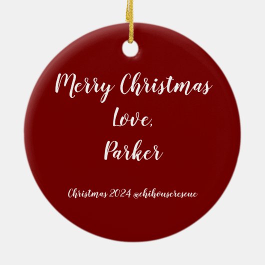 パーカークリスマスオーナメント2024 セラミックオーナメント (裏面)