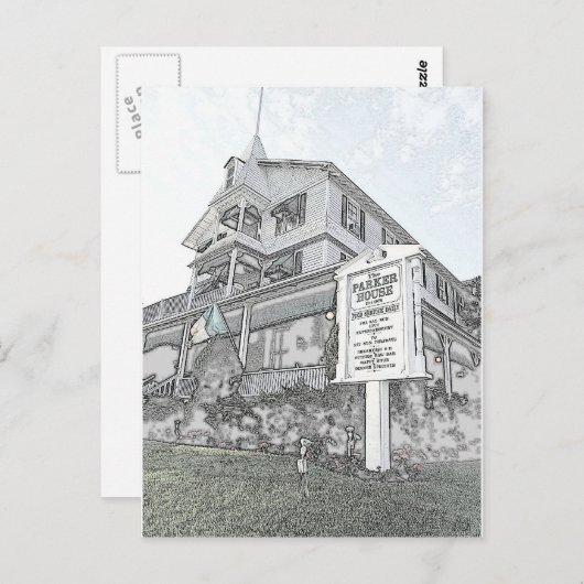 パーカーハウススケッチ – ジャージーショア ポストカード (正面/裏面)