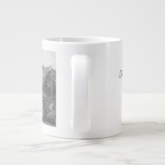 「パーカーハウス」絵画の巨大なマグカップ ジャンボコーヒーマグカップ (裏面)