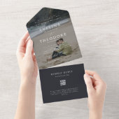 パーカーフォトシールと送信結婚式招待状 オールインワン招待状 (貼ってはがせる)