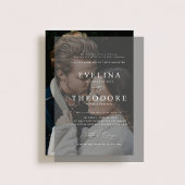 パーカーフォーマルダーク着色結婚式招待状 アクリル招待状