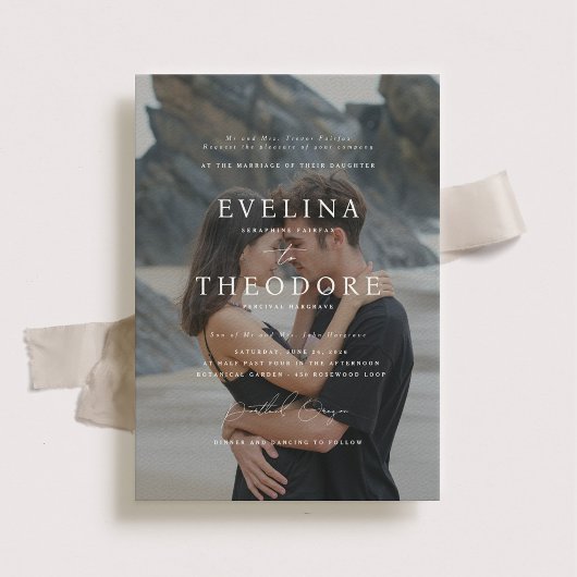 パーカーフォーマルフォト結婚式招待状 招待状