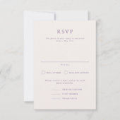 パーカーフォーマルポートレートウェディングRSVPカード 招待状 (正面)