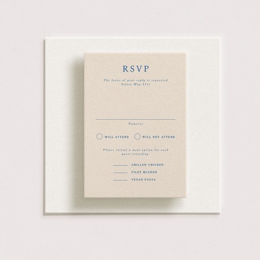 パーカーフォーマルポートレートウェディングRSVPカード 招待状