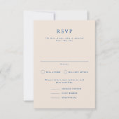 パーカーフォーマルポートレートウェディングRSVPカード 招待状 (正面)