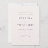 パーカーフォーマルポートレート結婚式招待状 招待状 (正面)