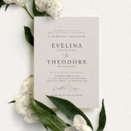 パーカーフォーマルポートレート結婚式招待状 招待状