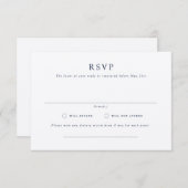 パーカーフォーマルランドスケープ結婚式RSVPカード 招待状 (正面/裏面)