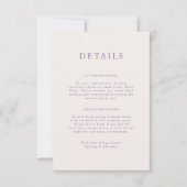 パーカーポルタ結婚イトの詳細カード 招待状 (正面)