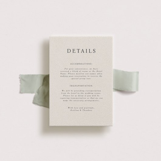 パーカーポルタ結婚イトの詳細カード 招待状