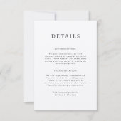 パーカーポルタ結婚イトの詳細カード 招待状 (正面)