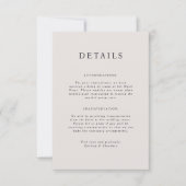 パーカーポルタ結婚イトの詳細カード 招待状 (正面)