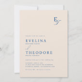 パーカーモノグラム結婚式招待状 招待状 (正面)