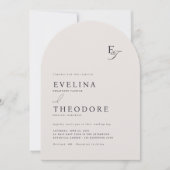 パーカーモノグラム結婚式招待状 招待状 (正面)