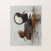 パーカー付きメルガンサーダックの会議 ジグソーパズル (縦)