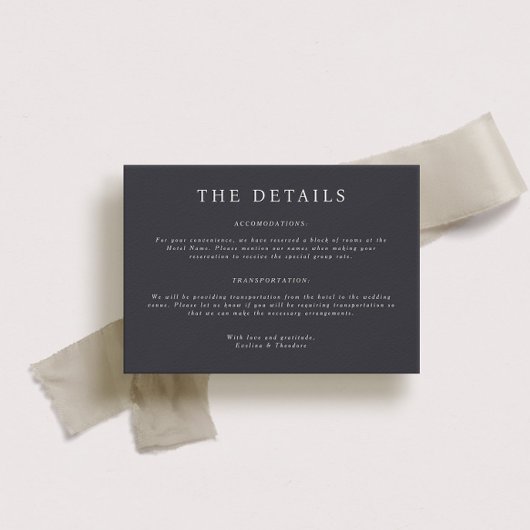 パーカー結婚ランドスケープ詳細カード 招待状