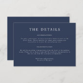 パーカー結婚ランドスケープ詳細カード 招待状 (正面/裏面)