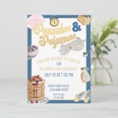 パーカー＆パジャマ スリープパーティー 誕生日 招待状 (スタンド正面)