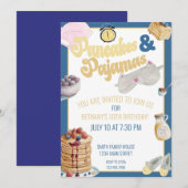 パーカー＆パジャマ スリープパーティー 誕生日 招待状 (正面/裏面)