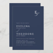 パーカー モノグラム ウェディング インビテーション (正面/裏面)