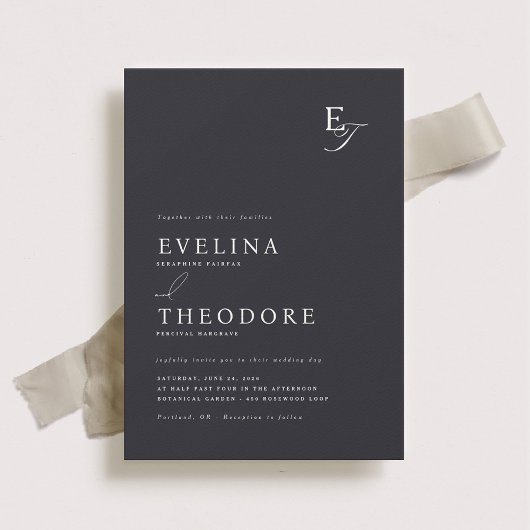 パーカー モノグラム ウェディング インビテーション