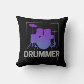 パーカ生まれッション・バンドのメンバーになるドラマー クッション (正面)