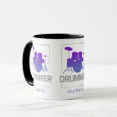 パーカ生まれッション・バンドのメンバーになるドラマー マグカップ (正面左)