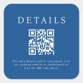 パーカ結婚ーのQRコード スクエアシール