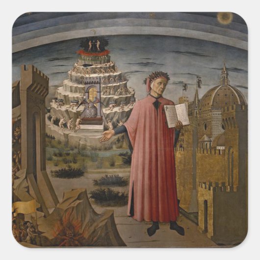 パーガトリー山前のダンテ スクエアシール (正面)