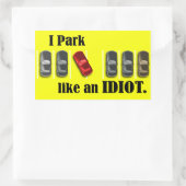 パーキング・バカ 長方形シール (バッグ)