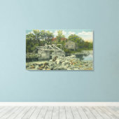 パーキンス素朴コーヴシーンの橋 キャンバスプリント (インサイチュ (ウッドフロア))