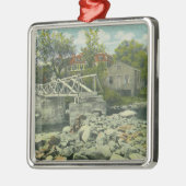 パーキンズの入江場面の素朴な橋 メタルオーナメント (左)