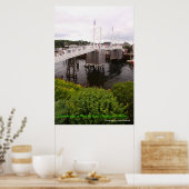 パーキンズコーブドロウブリッジ – Ogunquit maine ポスター (キッチン)