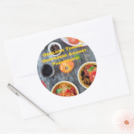 パーキンソンに対してトマトの庭師を家に! ラウンドシール (封筒)