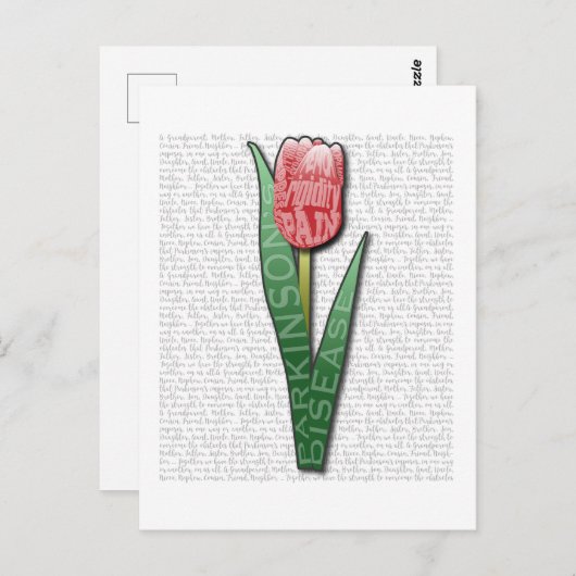 パーキンソンズワーディングチューリップ，影響を受け&強度引用文 ポストカード (正面/裏面)