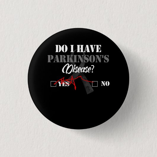 パーキンソンズ病認識度Yesノウォリアサバイブ 缶バッジ (正面)